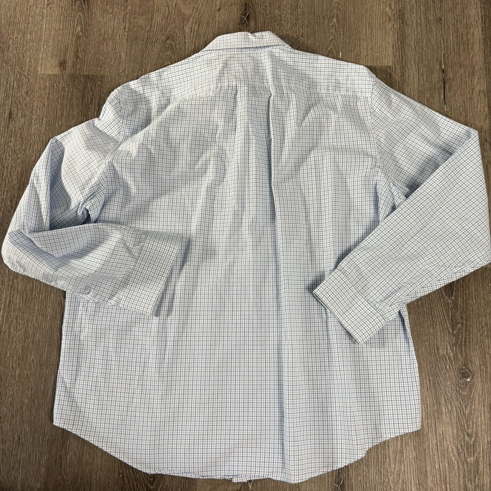 Vineyard Vines Whale Shirt Men's XL Check Blue Long Sleeve Cotton Button Down - Picture 7 of 8